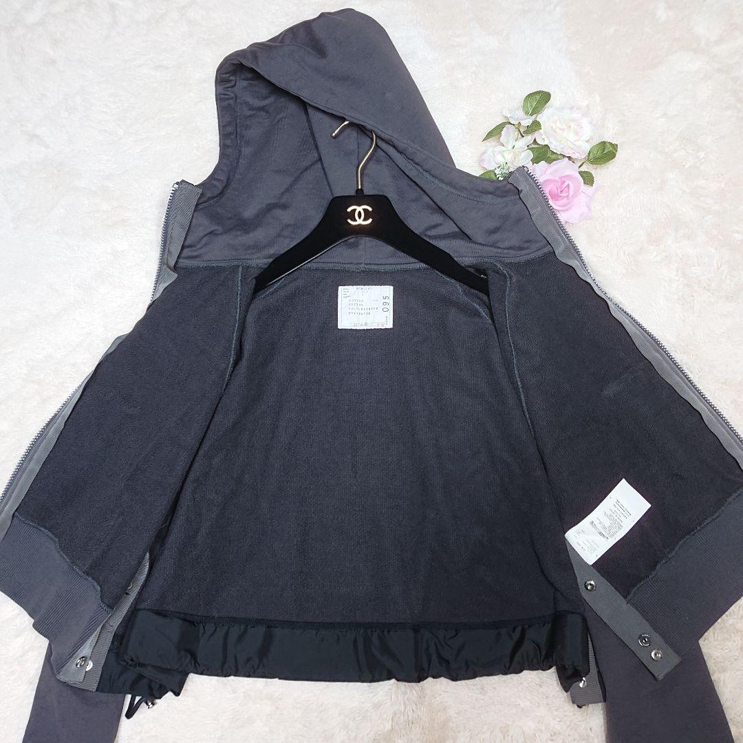 サカイ S Sweat Jersey Hoodie ジップパーカー クロップド