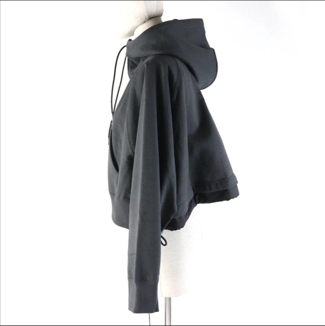 サカイ S Sweat Jersey Hoodie ジップパーカー クロップド