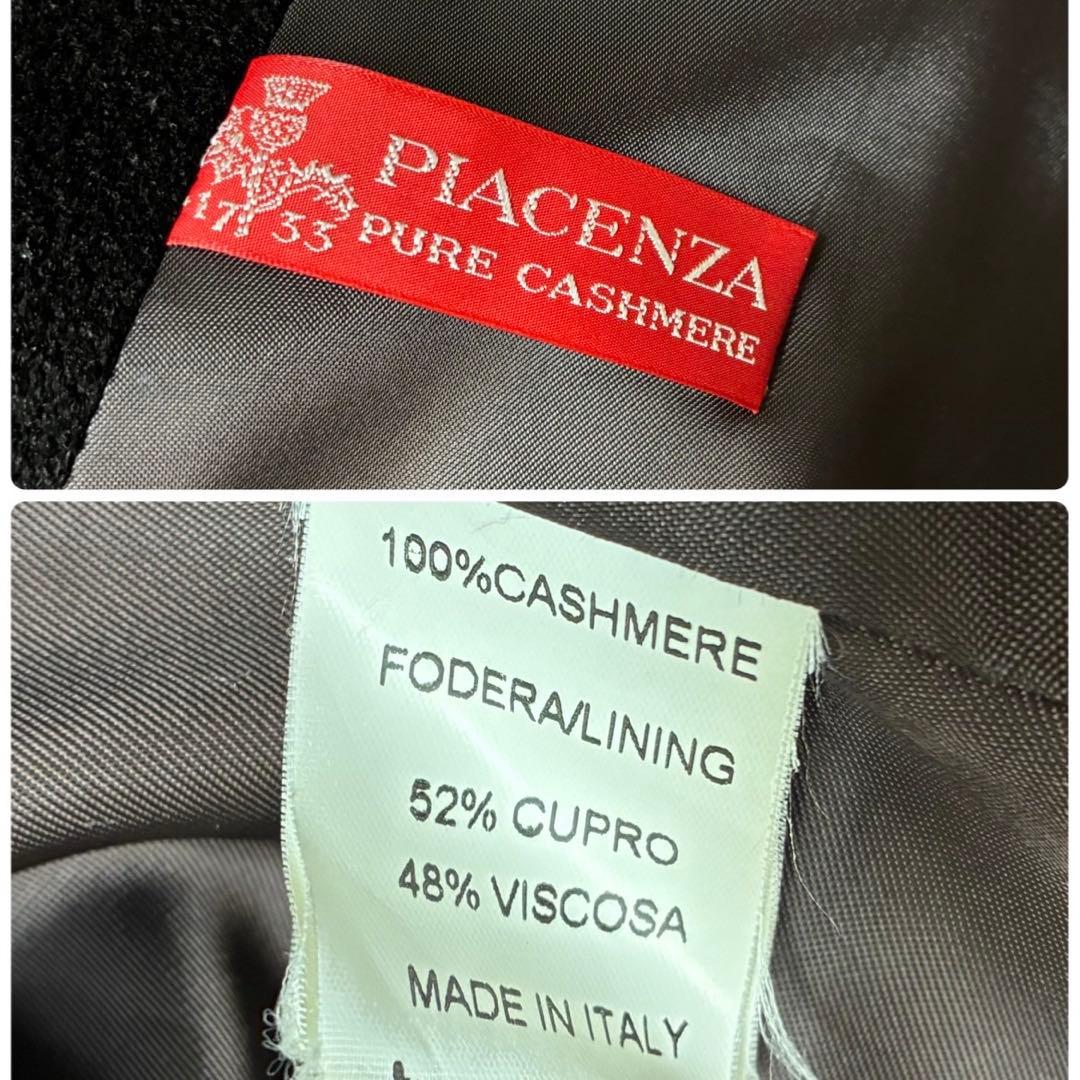 DELBA PIACENZA ロングコート　ファーコート　カシミア　ブラック