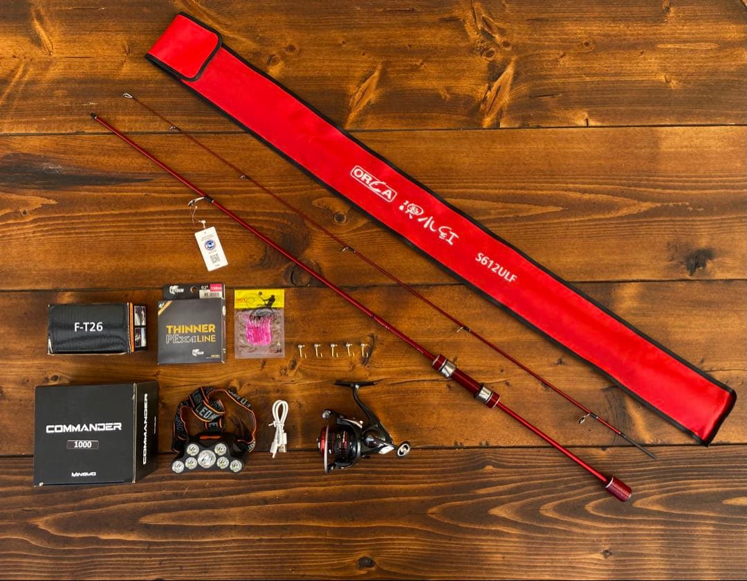 アジングセット　超軽量　S612ULF アジングロッド　スピニングリール　新品