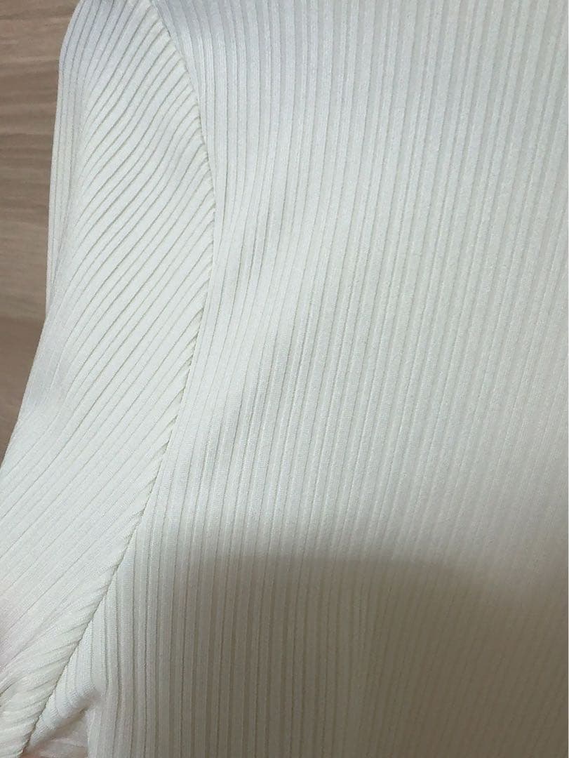 カルバンクライン　ショート丈　クロップド丈　ホワイト　ハイネック