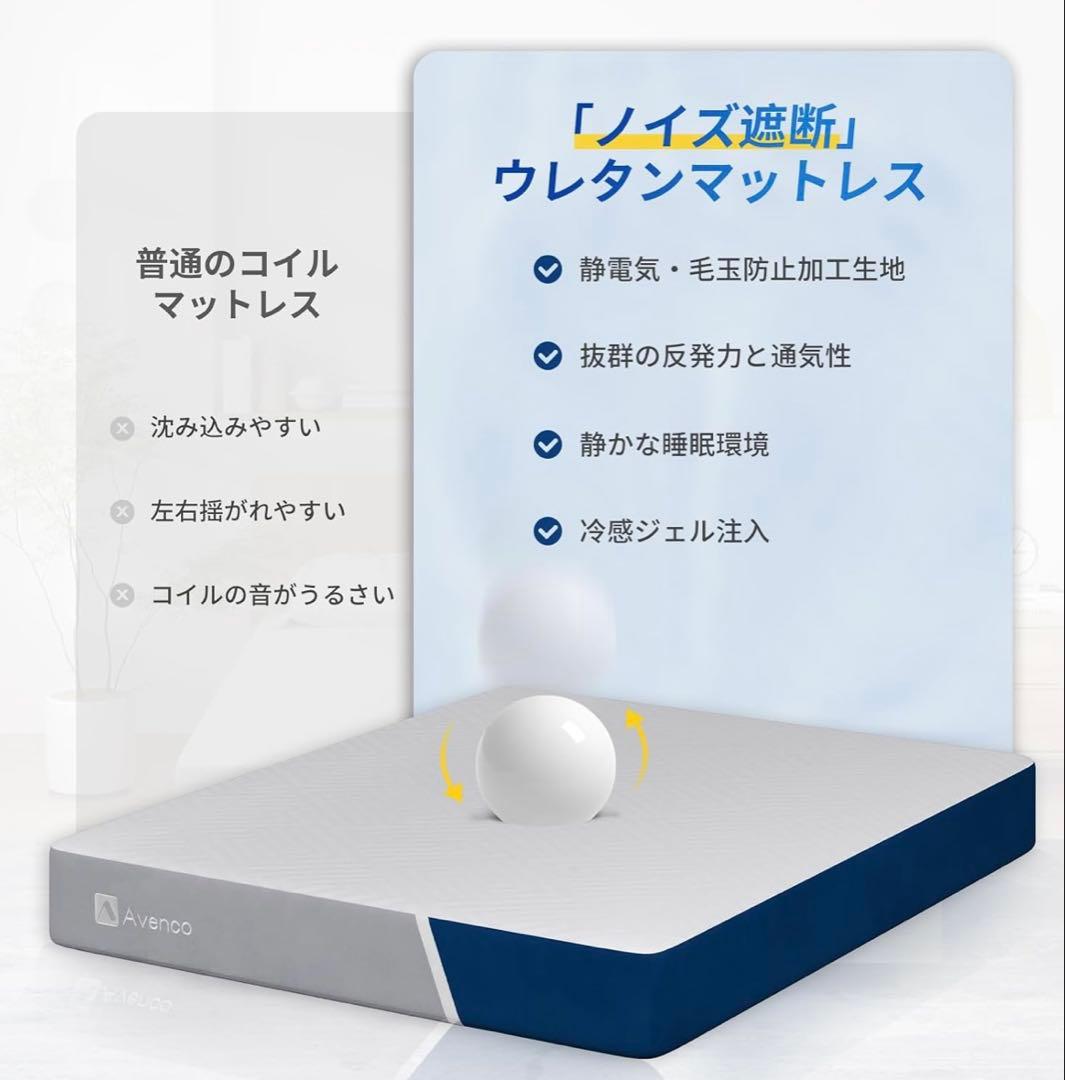 マットレス クイーン 高反発マットレス 極厚20cm ウレタンマットレス ベッド