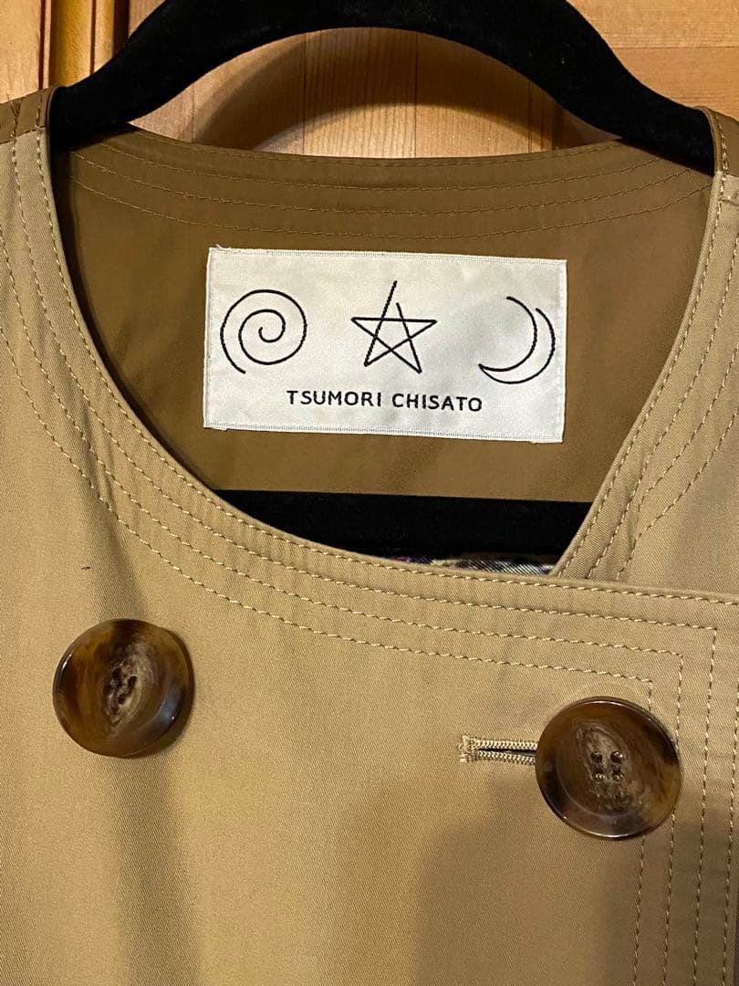 TSUMORI CHISATO.ツモリチサト鳥刺繍トレンチコート