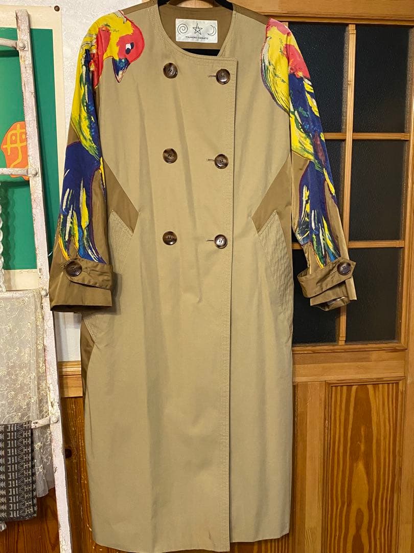 TSUMORI CHISATO.ツモリチサト鳥刺繍トレンチコート