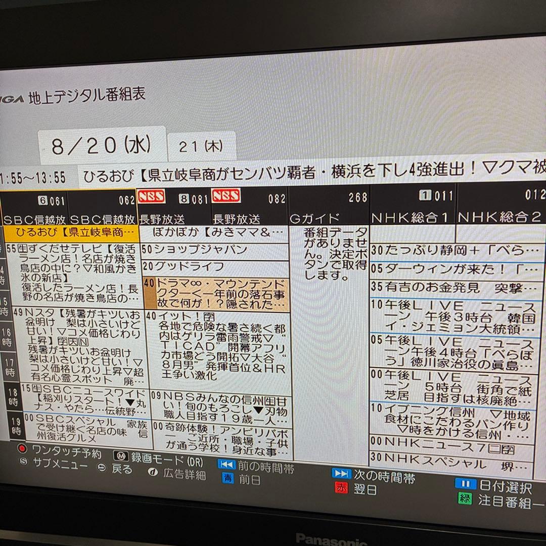 Panasonic ブルーレイレコーダー　DMR-BRW510 動作ok です