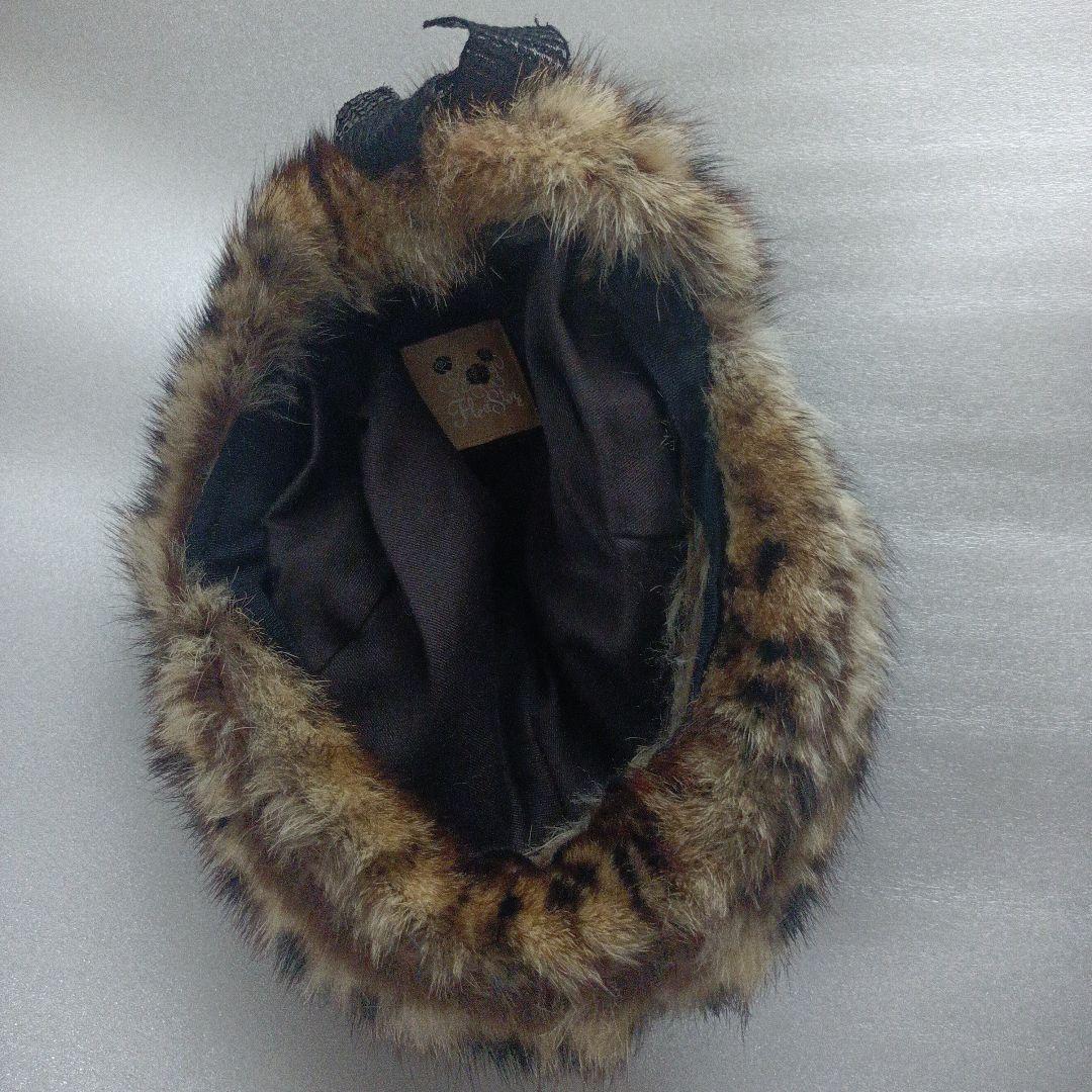 フリーストア　ファー帽子　レオパード