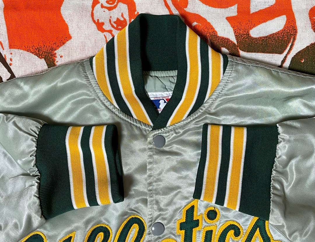 ★美品レア！フェルコ MLB オークランド・アスレチックス スタジャン シルバー