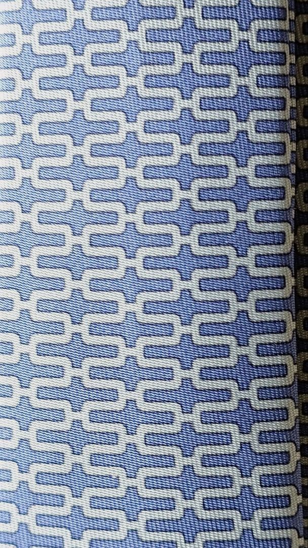 HERMES 青色 パターン ネクタイ　未使用