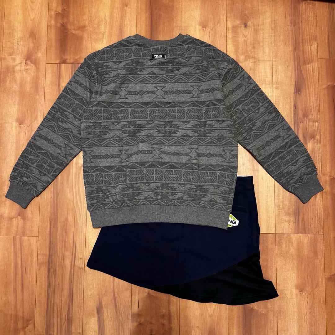 長袖トレーナー　保温　ストレッチ　スカート　セットアップ　サイズM 秋冬　新品