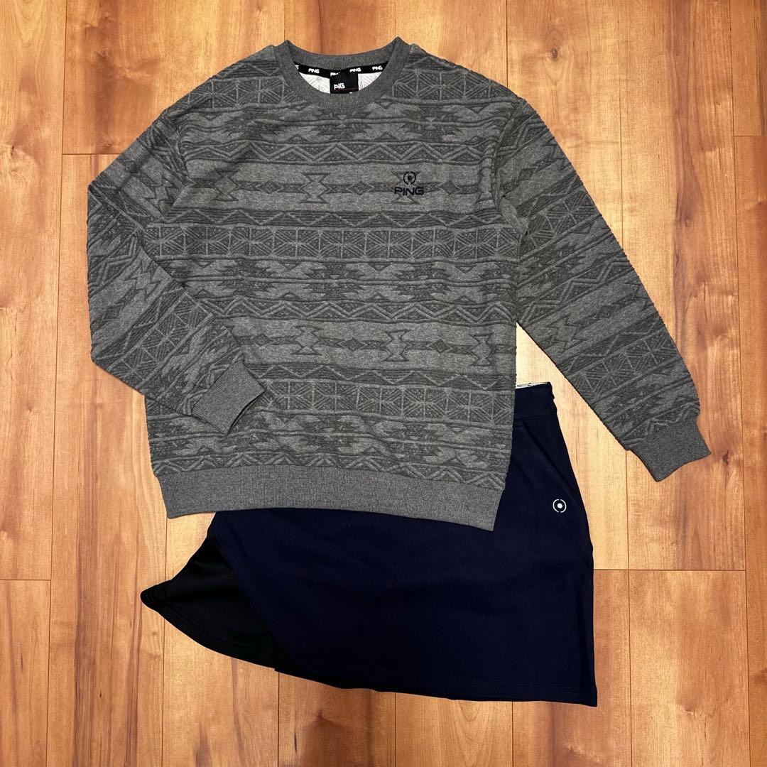 長袖トレーナー　保温　ストレッチ　スカート　セットアップ　サイズM 秋冬　新品