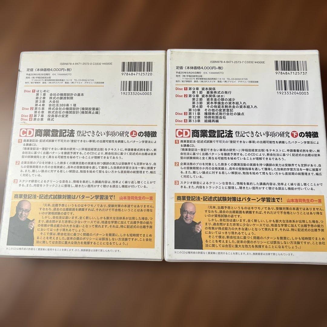 不動産登記法　上下　商業登記法　上下　CD25枚