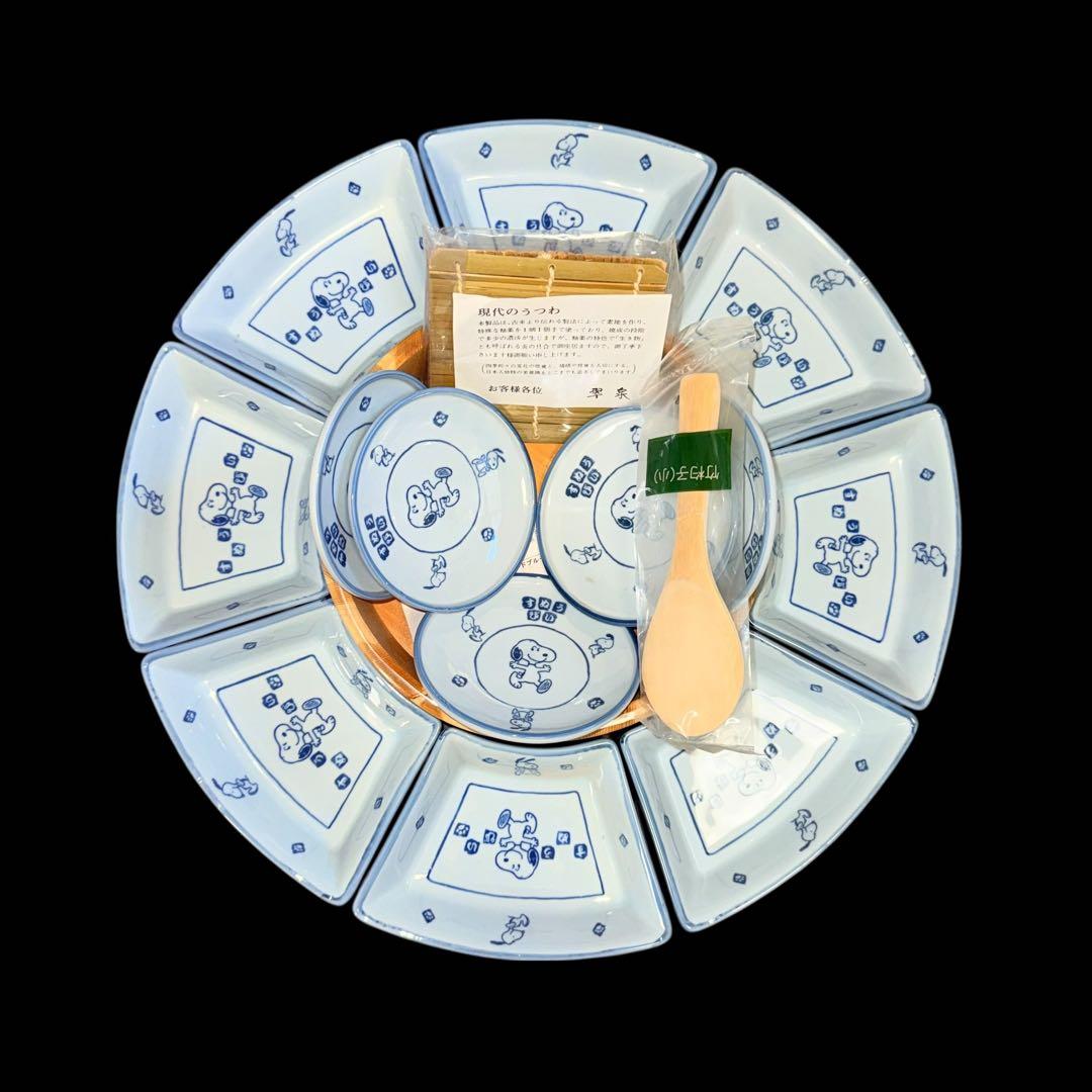 【未使用】スヌーピー　手巻き寿司セット 回転台付き フルセット 恵方巻き 節分