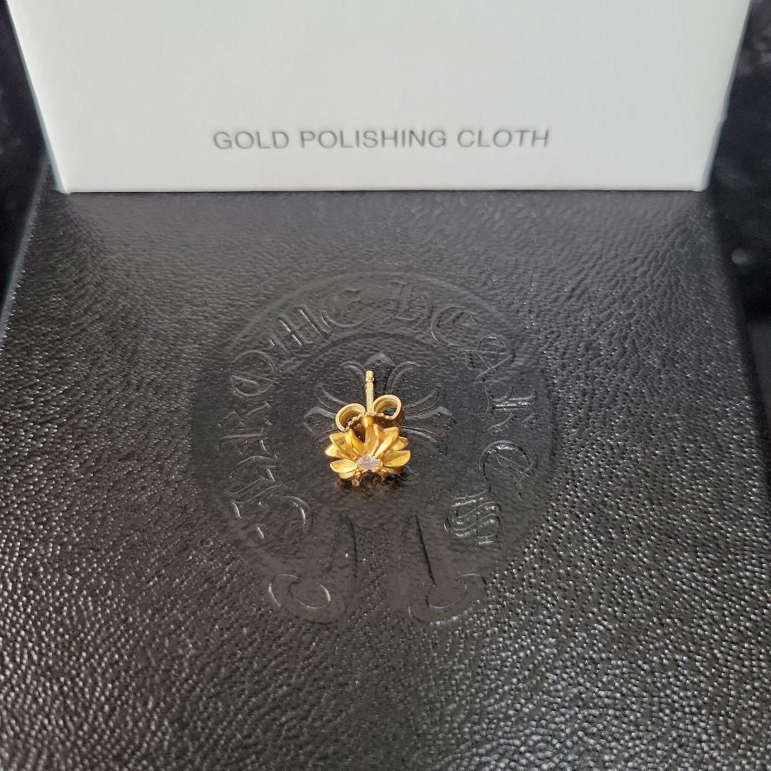 【肩甲骨クラッシャー】クロムハーツ 22K 1ダイヤ ピアス