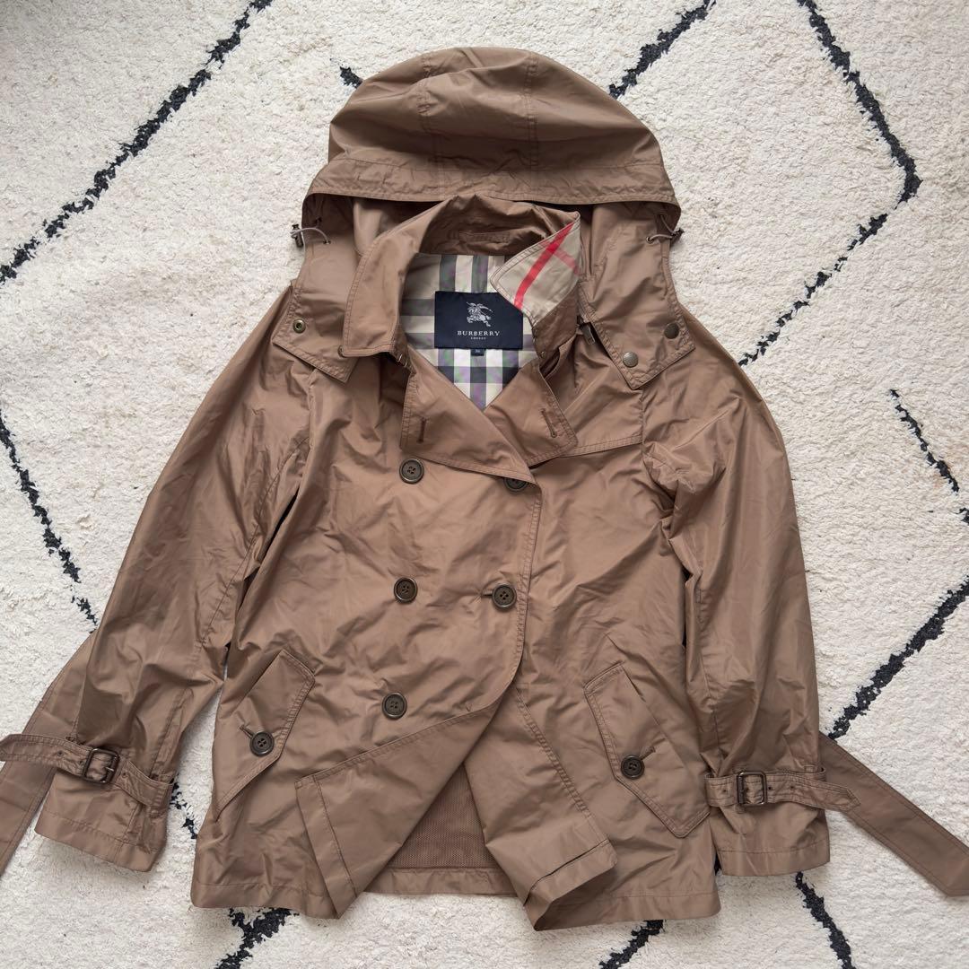 バーバリーロンドン　トレンチコート　2way ノバチェック　ベルト　ベージュ