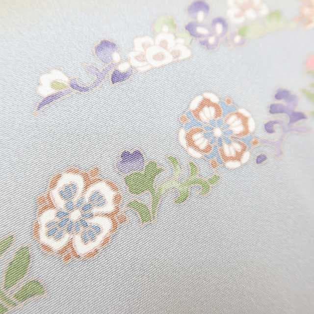 美品未着用 金駒刺 正絹 着物“山々に花冠を届ける唐花の霞”訪問着 T+59