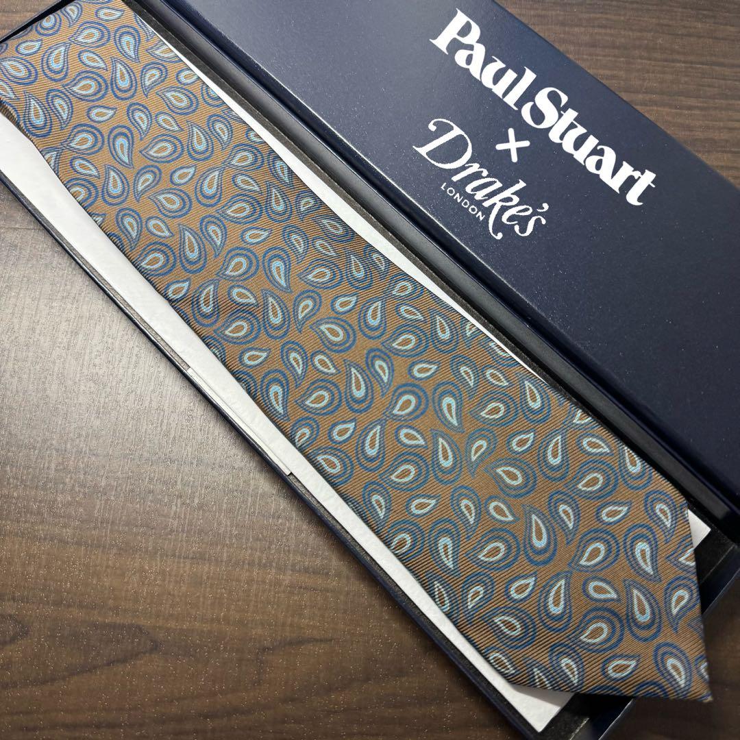 希少 ポールスチュアート×ドレイクス 50oz  Twill ネクタイ