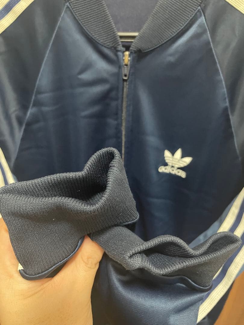 【Made in USA】80's adidas ATPジャケット ネイビー