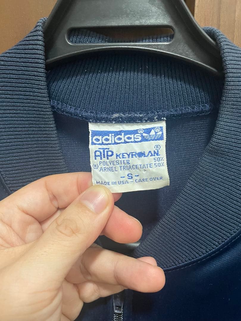 【Made in USA】80's adidas ATPジャケット ネイビー