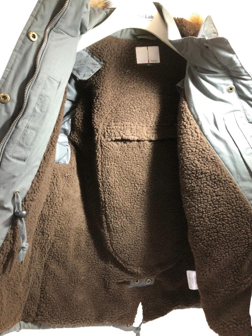 【得★61％引】ロッソROJ-968　グレー（L）ウィンターショートモッズコート