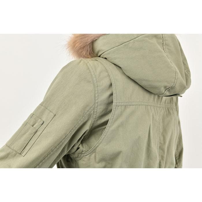 【得★61％引】ロッソROJ-968　グレー（L）ウィンターショートモッズコート