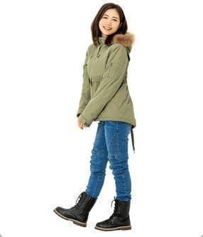 【得★61％引】ロッソROJ-968　グレー（L）ウィンターショートモッズコート