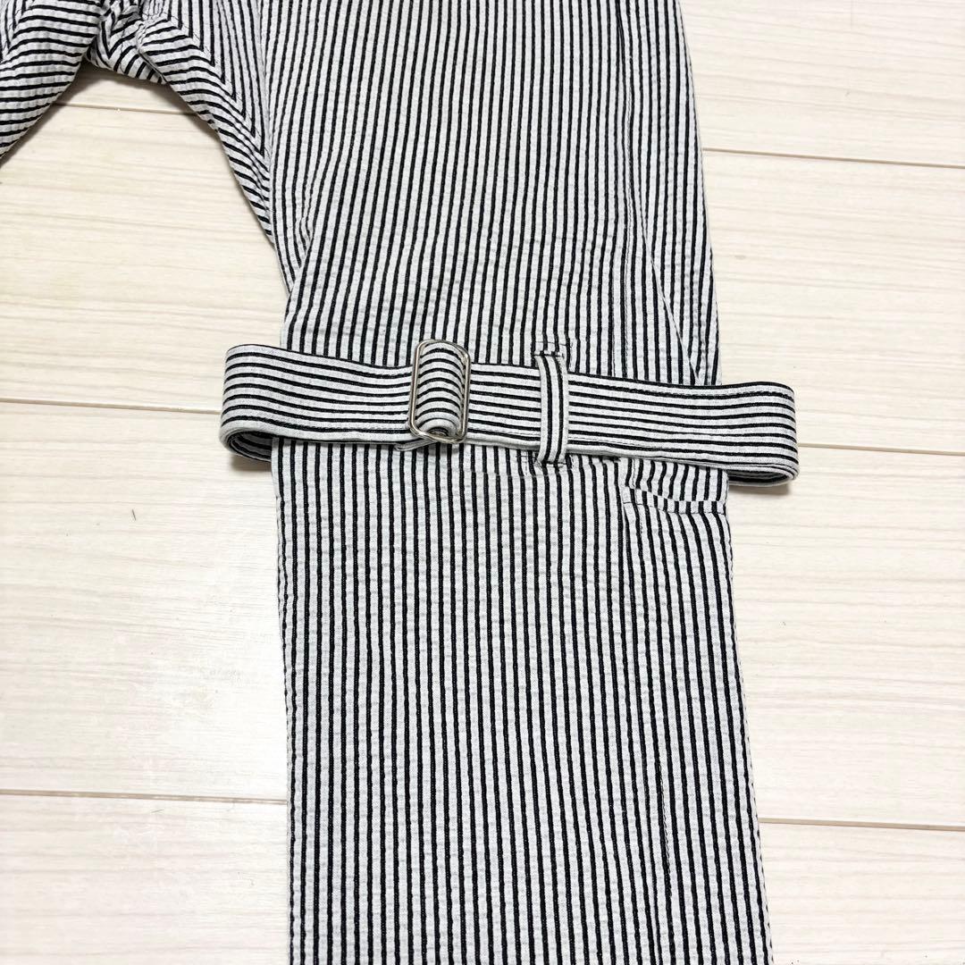 18ss 美品■sulvam■シアサッカー ボンテージ パンツ サルエル調 M