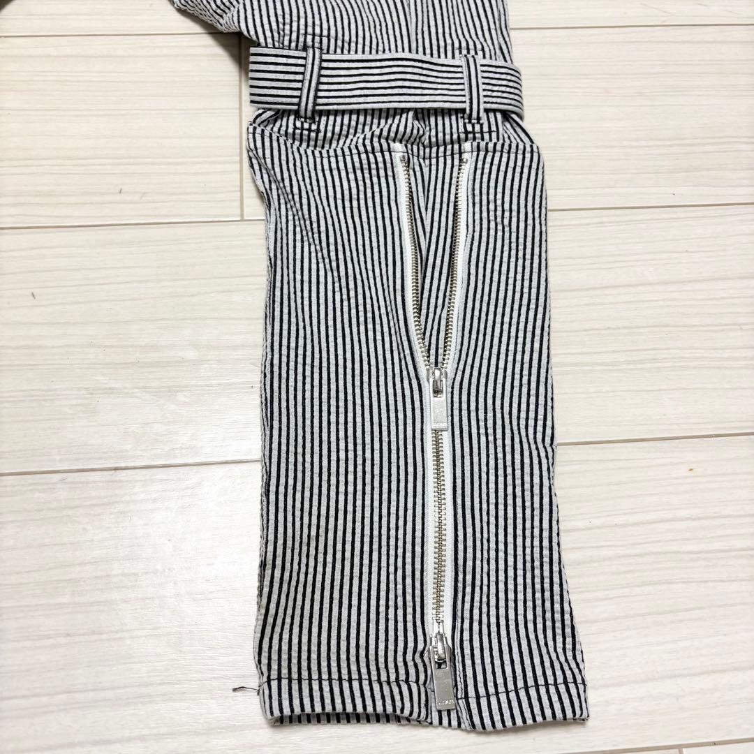 18ss 美品■sulvam■シアサッカー ボンテージ パンツ サルエル調 M