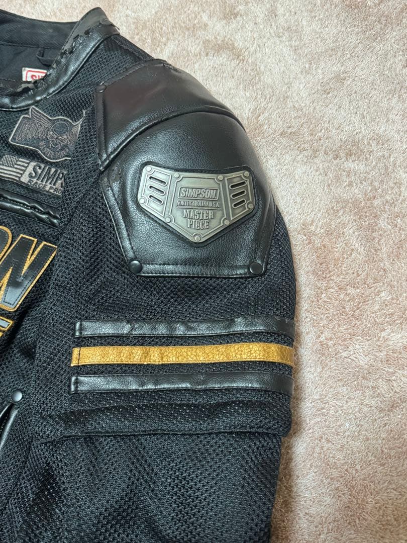 SIMPSON メッシュ ライダース ジャケット パンツ セットアップ Lサイズ