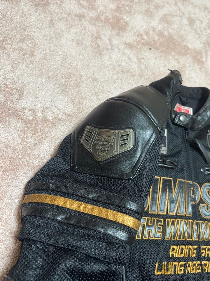 SIMPSON メッシュ ライダース ジャケット パンツ セットアップ Lサイズ