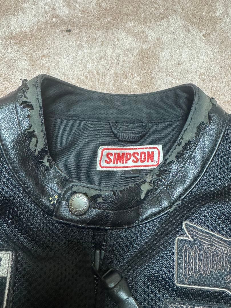 SIMPSON メッシュ ライダース ジャケット パンツ セットアップ Lサイズ
