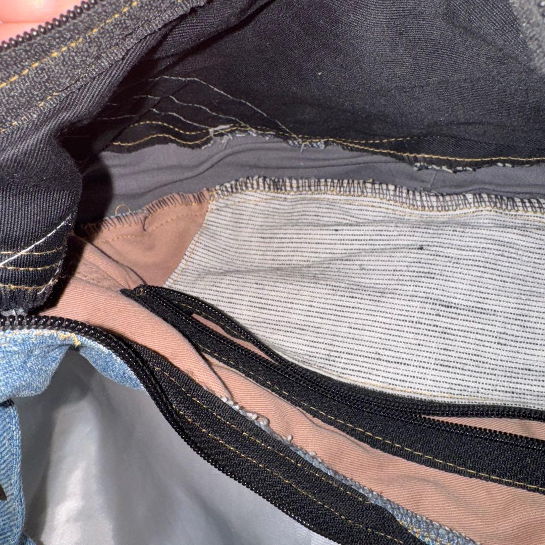 レア　adidas アディダス　リメイクバッグ　再構築　Y2K デニム