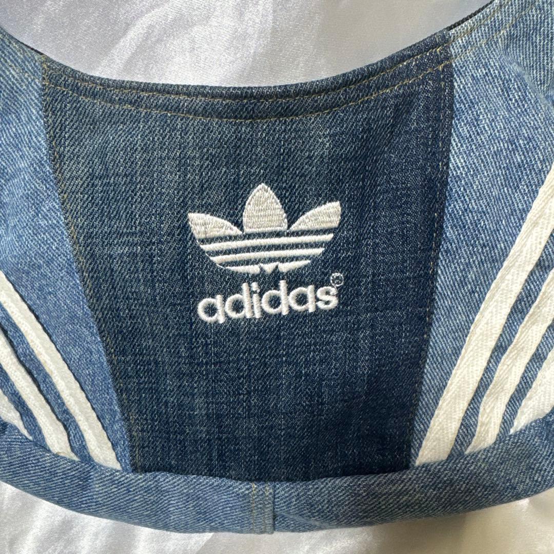 レア　adidas アディダス　リメイクバッグ　再構築　Y2K デニム