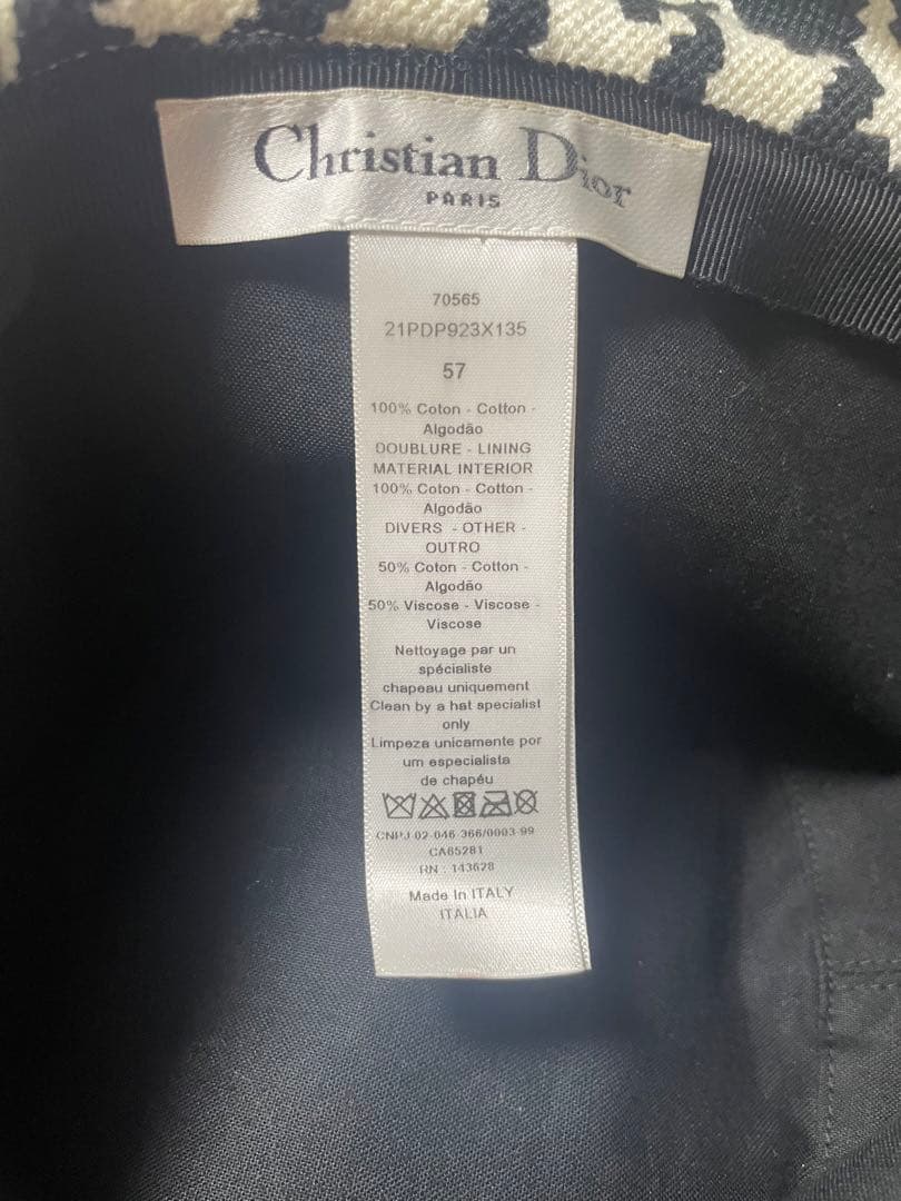 DIOR 30 MONTAIGNE 千鳥格子 バケットハット