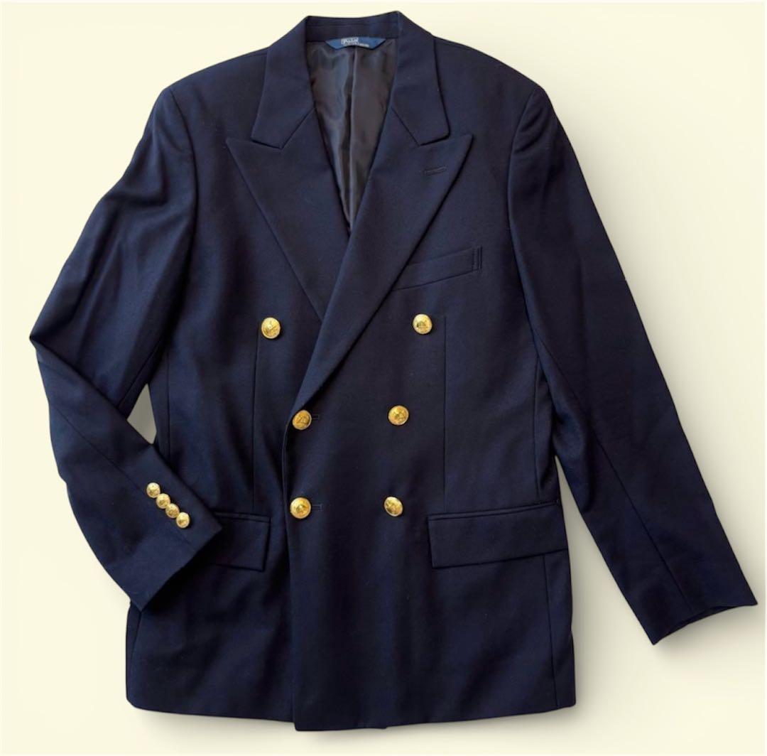 【希少】 POLObyRALPH LAUREN 紺ブレ ダブルブレスト 金ボタン