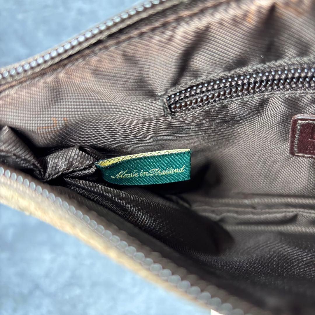 【希少】ローレン ラルフローレン　レザー　ショルダーバッグ　LR総柄　ワンショル