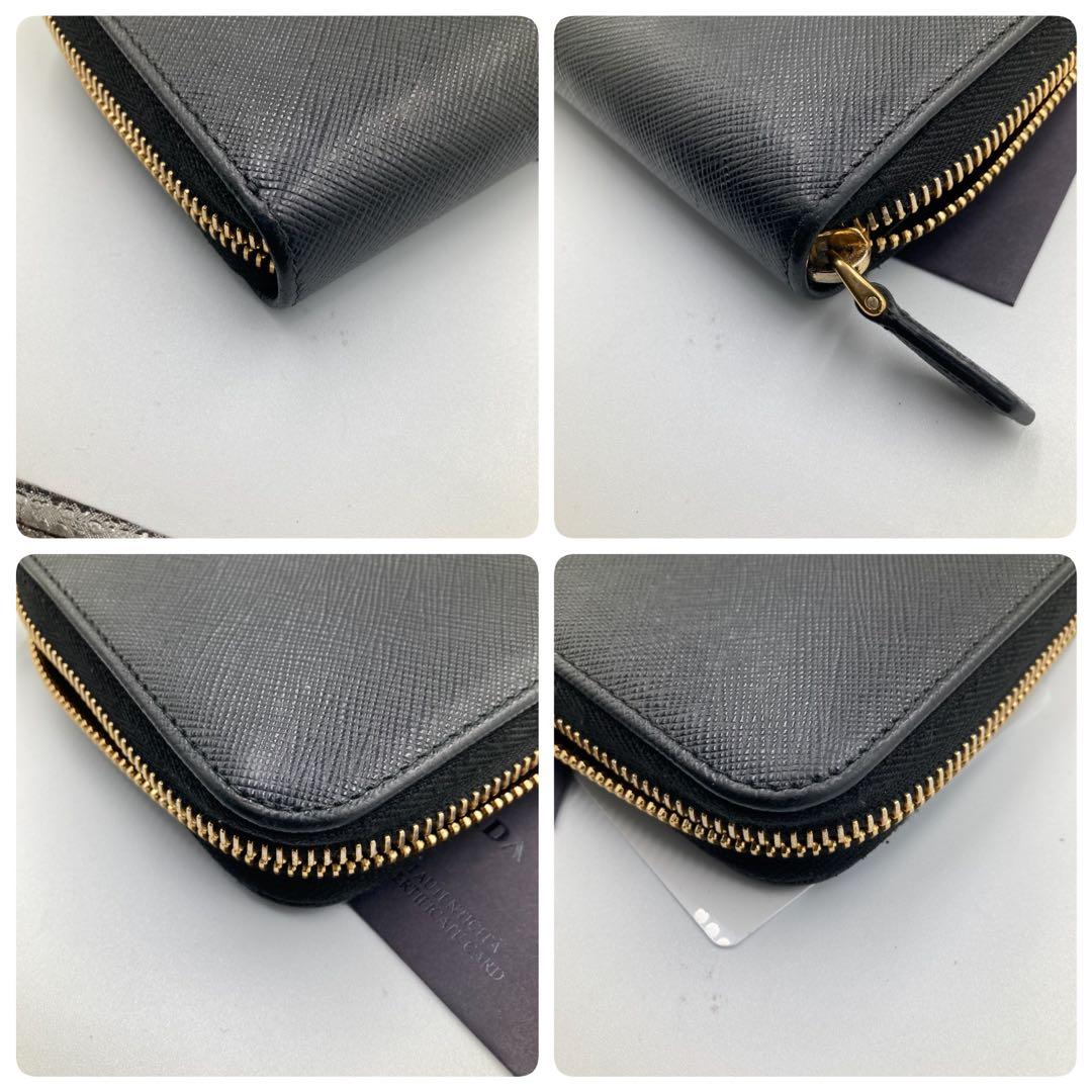 ！極美品！　PRADA プラダ　サフィアーノ　ラウンドファスナー　17Aa