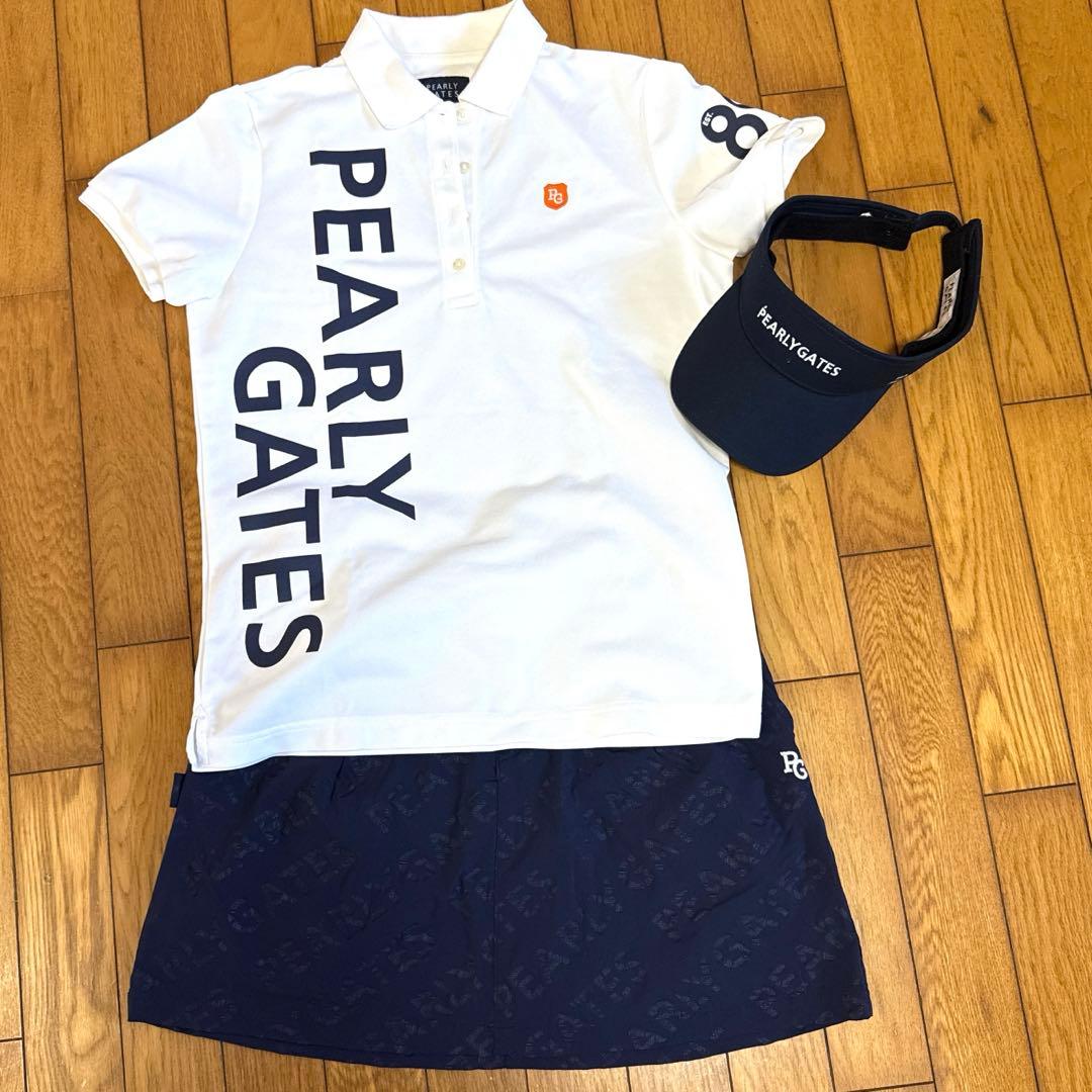 PEARLY GATES ポロシャツ•スカート •サンバイザー3点セットサイズ1