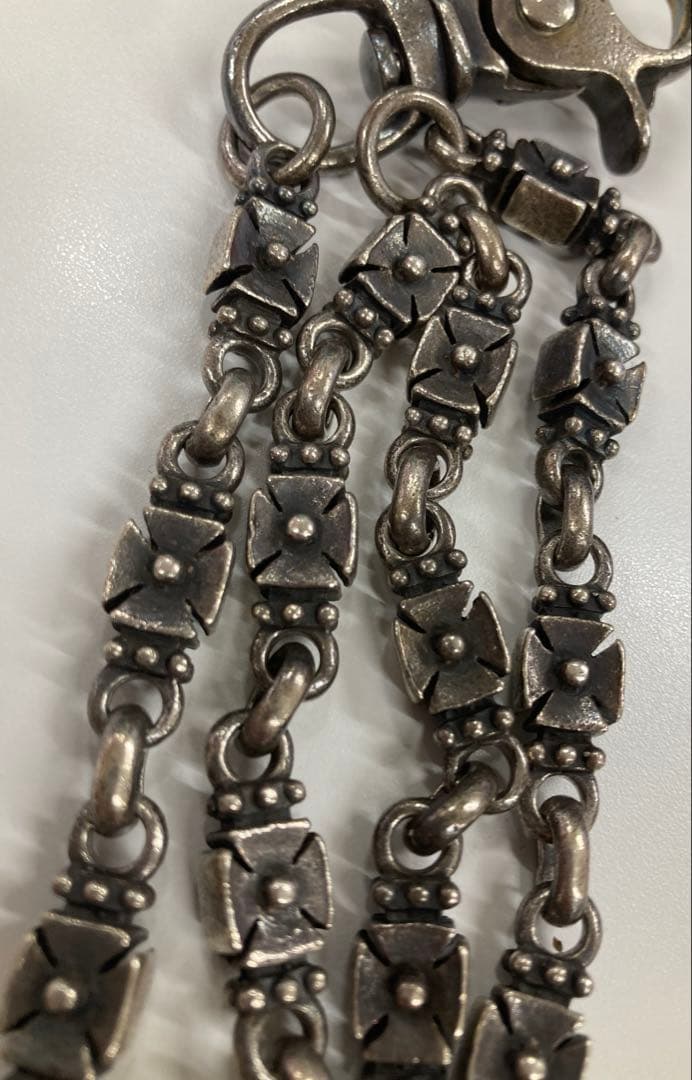 シルバー925 クロスリンク ウォレットチェーン