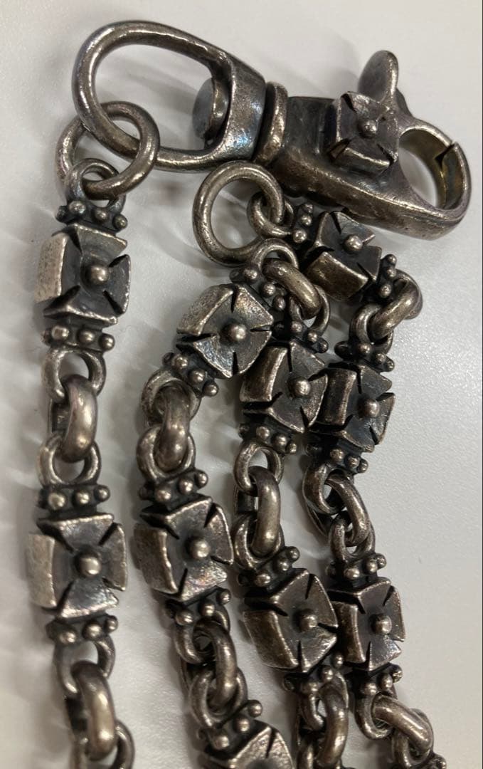 シルバー925 クロスリンク ウォレットチェーン