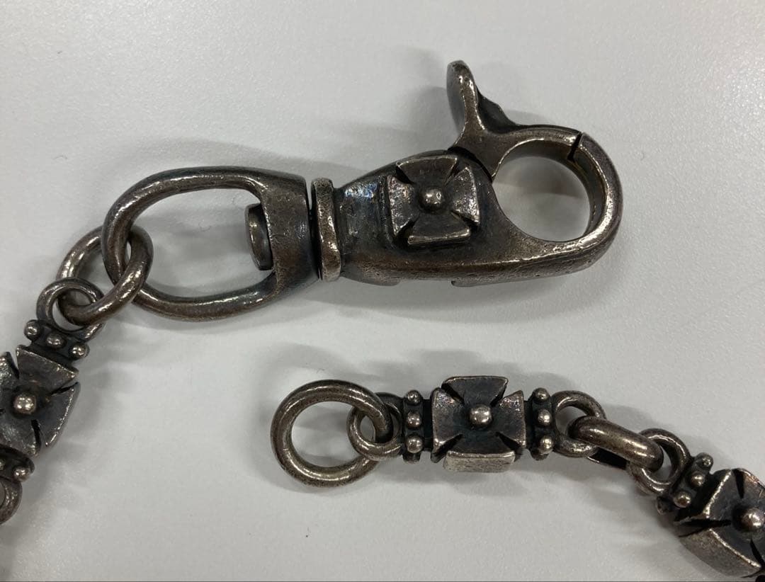 シルバー925 クロスリンク ウォレットチェーン