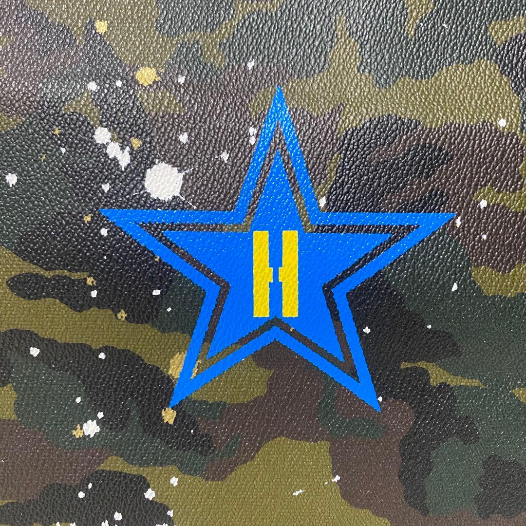 美品✨ GENTIL BANDITボストンバック　迷彩　イニシャルペイント