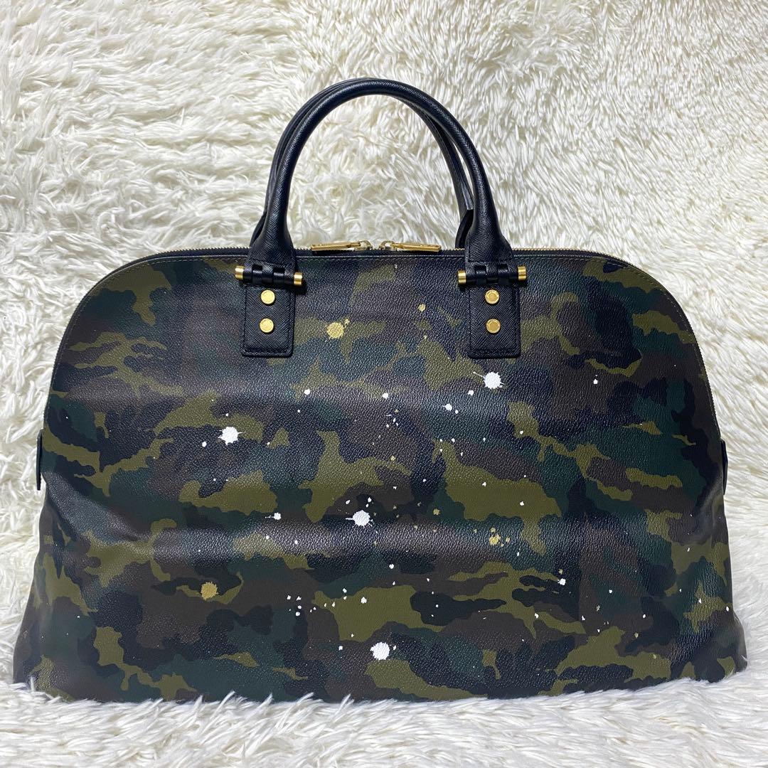 美品✨ GENTIL BANDITボストンバック　迷彩　イニシャルペイント