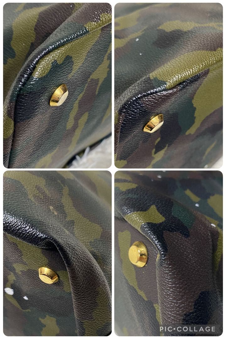 美品✨ GENTIL BANDITボストンバック　迷彩　イニシャルペイント