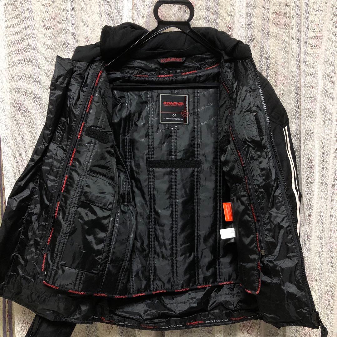 コミネバイク用フード付きジャケット ブラック