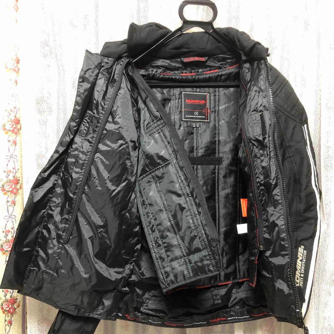 コミネバイク用フード付きジャケット ブラック