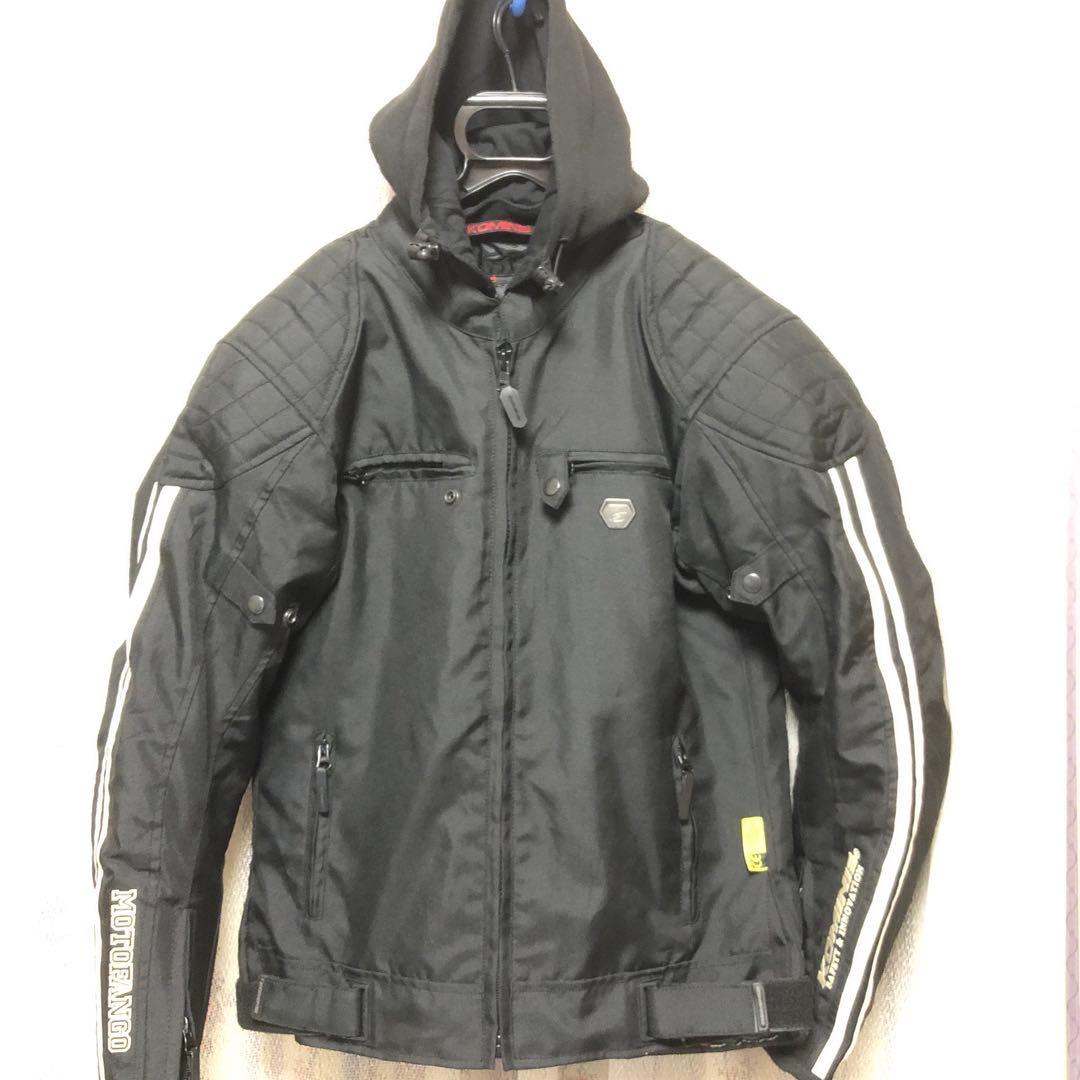 コミネバイク用フード付きジャケット ブラック