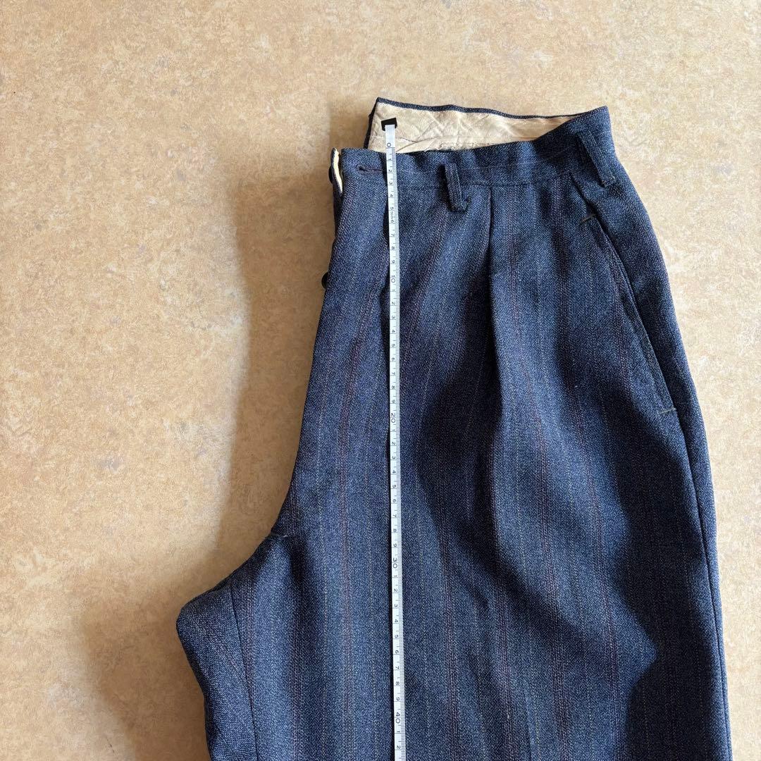 50s 60s ウールスラックス　ストライプ　極太