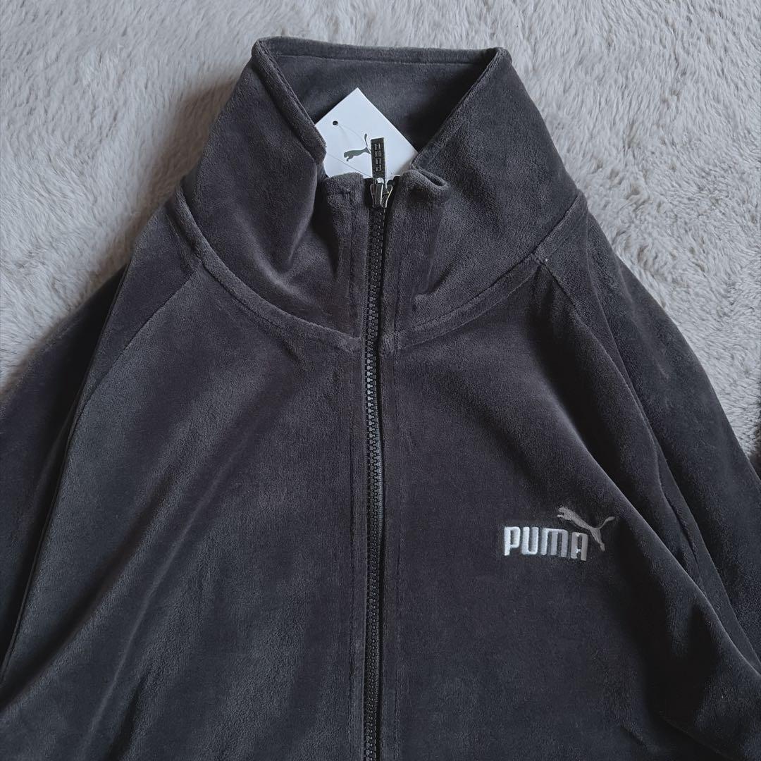 新品 プーマ PUMA ベロア セットアップ 上下セット ブラック XL L