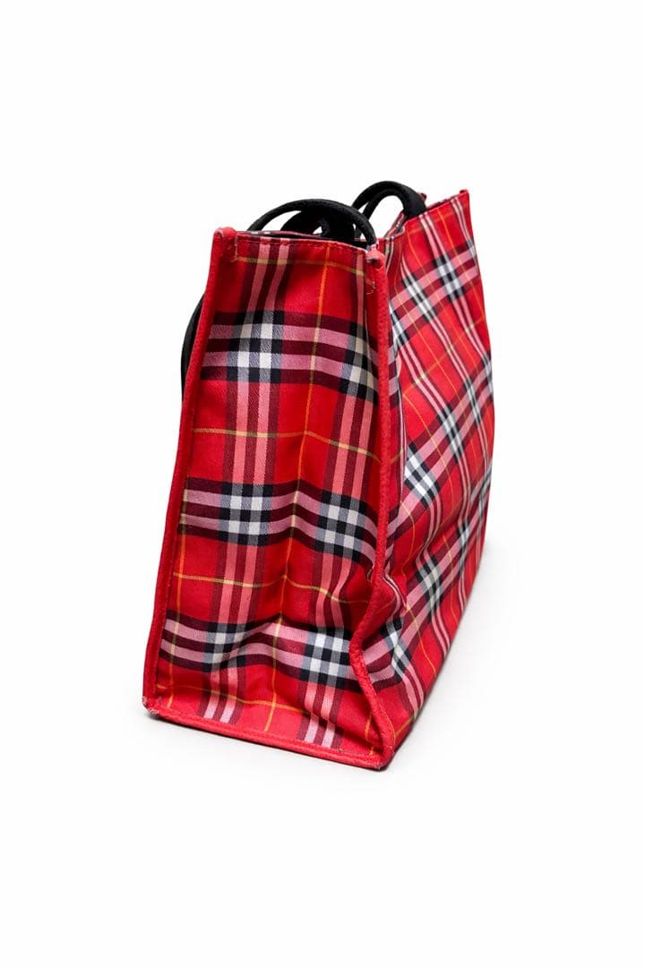 BURBERRY LONDONノバチェック柄トートバッグ 赤 バーバリーロンドン
