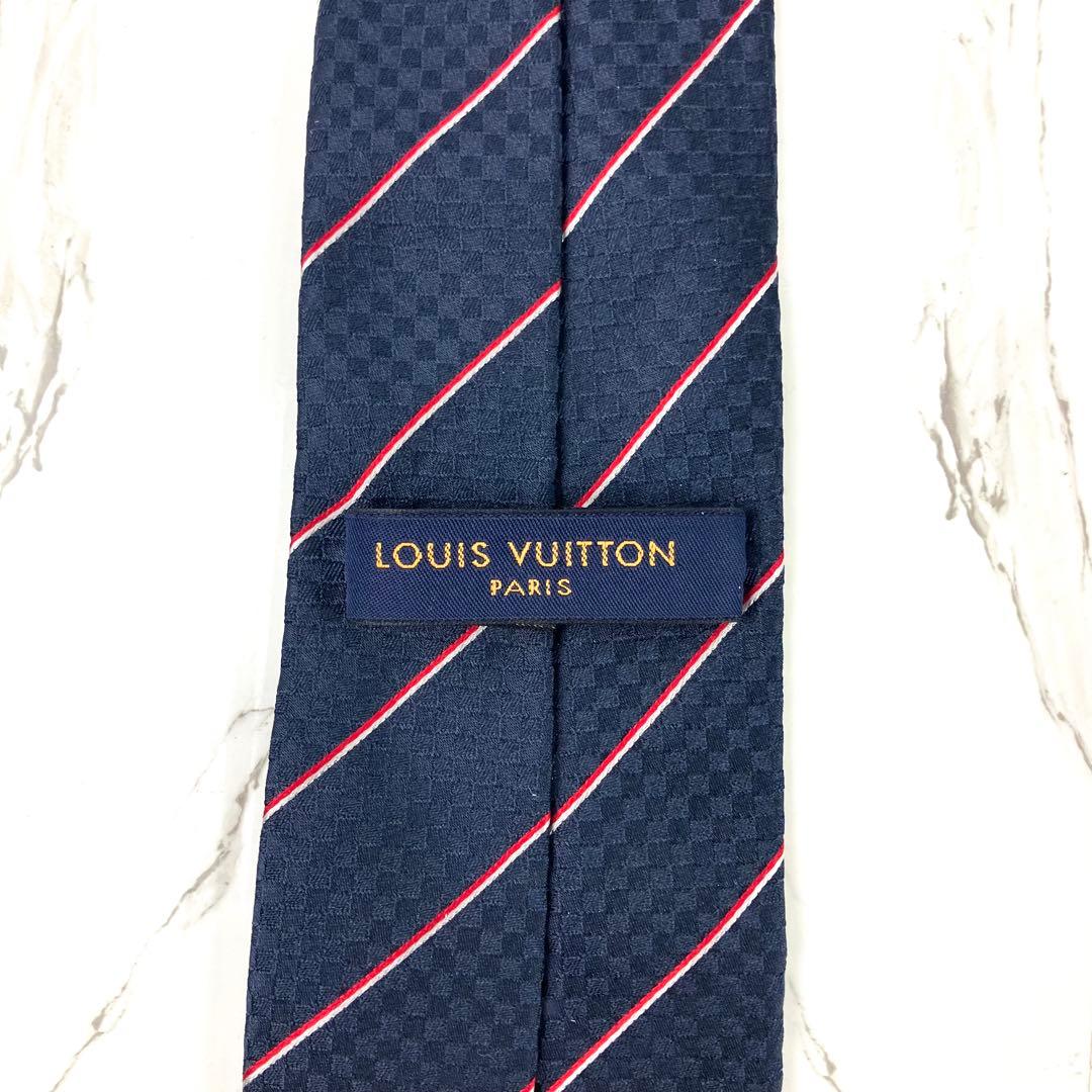 hide　未使用級　現行モデル　ルイヴィトン　ネクタイ　エク　ダミエ　スト